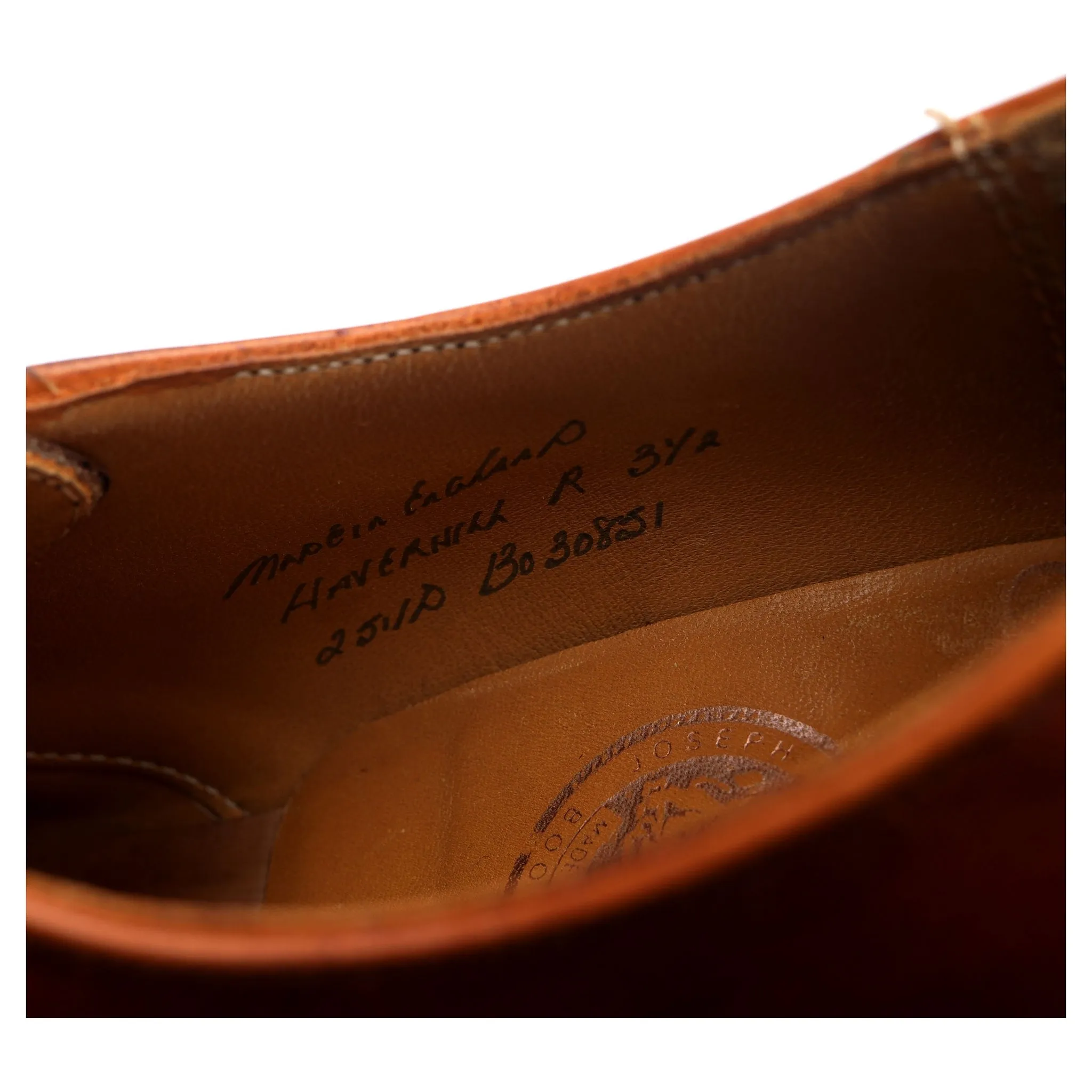 Women's 'Haverhill' Tan Brown Leather Derby UK 3.5 D