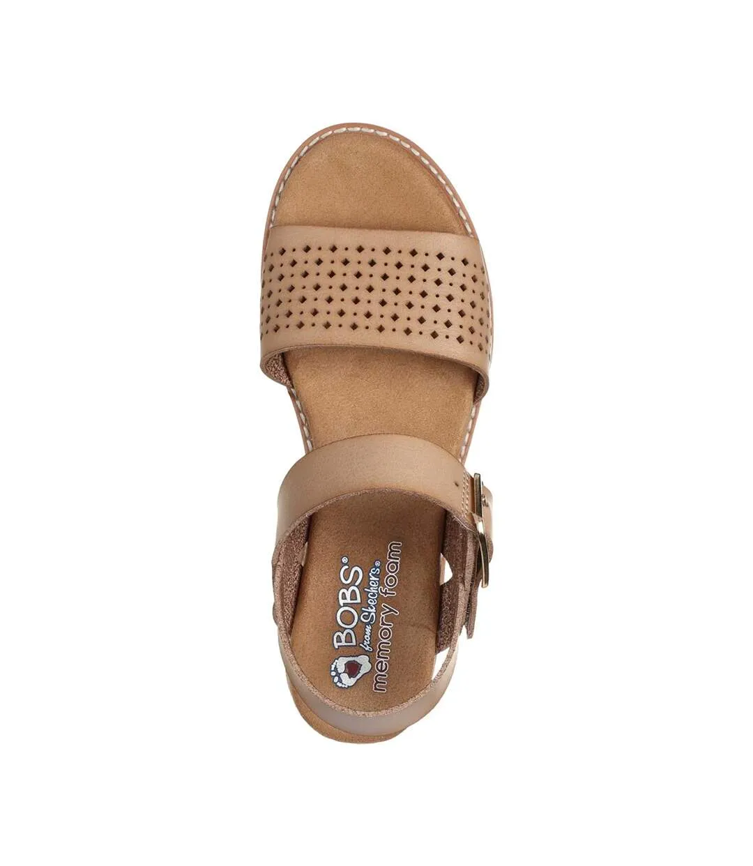 Womens/ladies bobs desert kiss sunny flair sandals natural Skechers