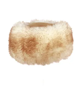 Womens/ladies kate cossack style sheepskin hat tan/natural tipped Eastern Counties Leather