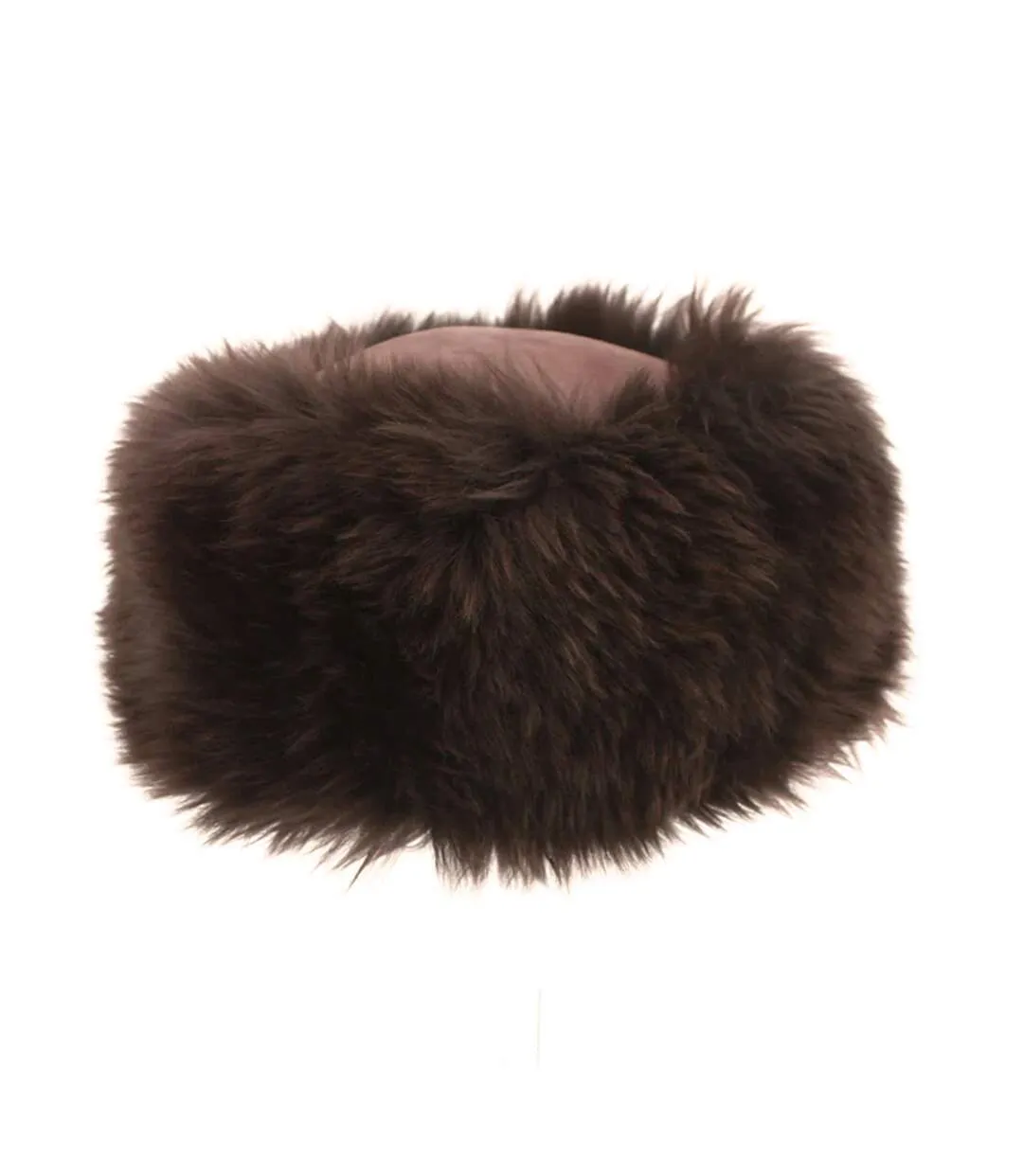 Womens/ladies kate cossack style sheepskin hat truffle brown Eastern Counties Leather