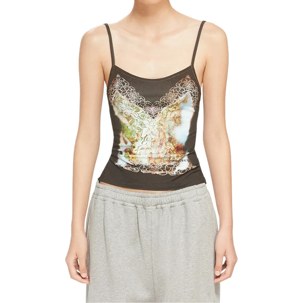 Y/PROJECT LACE PRINT TANK TOP